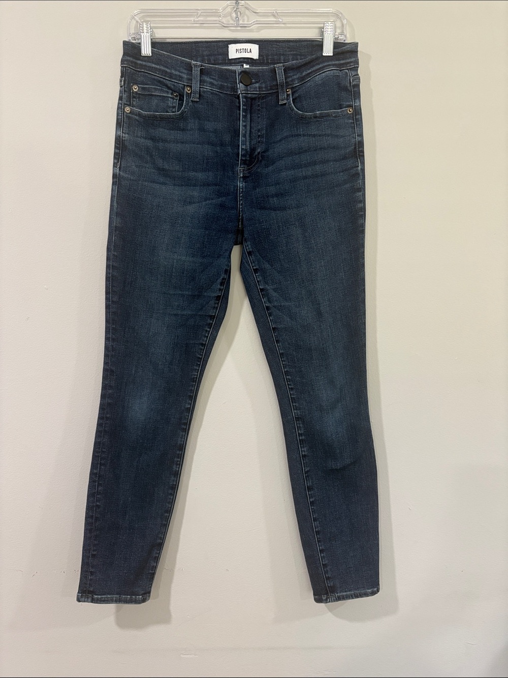 PISTOLA INDIGO DENIM SKINNY JEANS WITH  SUBTLE FADE SIZE /28